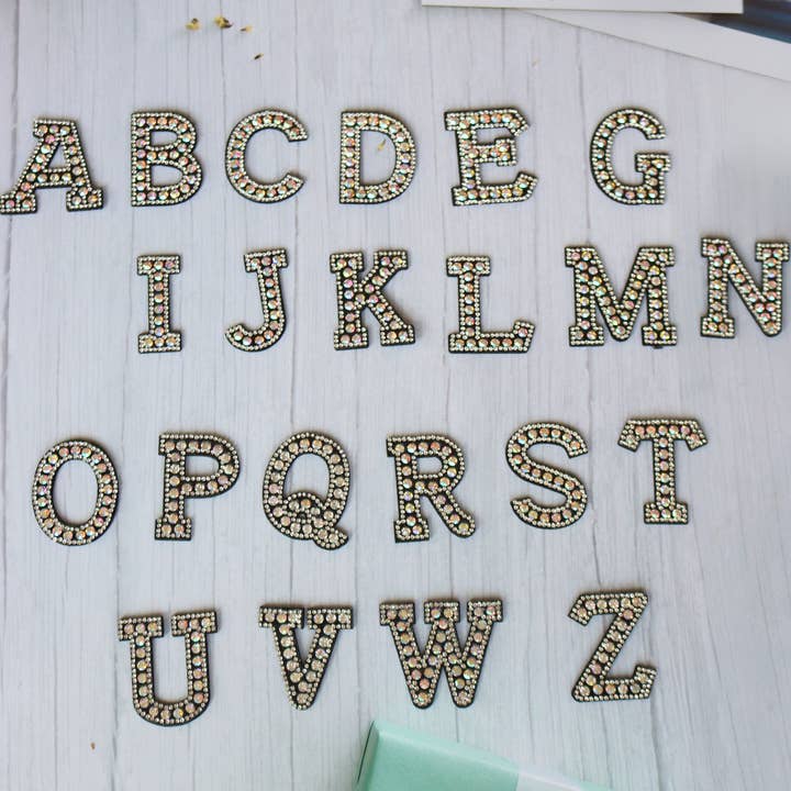 DrifWoo - Wholesale Patch - 26 Pcs Pearl Rhinestone Letter Patches Set Clothes Slipper2