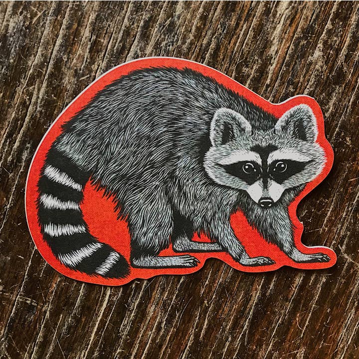 Pegatina de mapache para venta al por mayor de Hannah Lee Scott