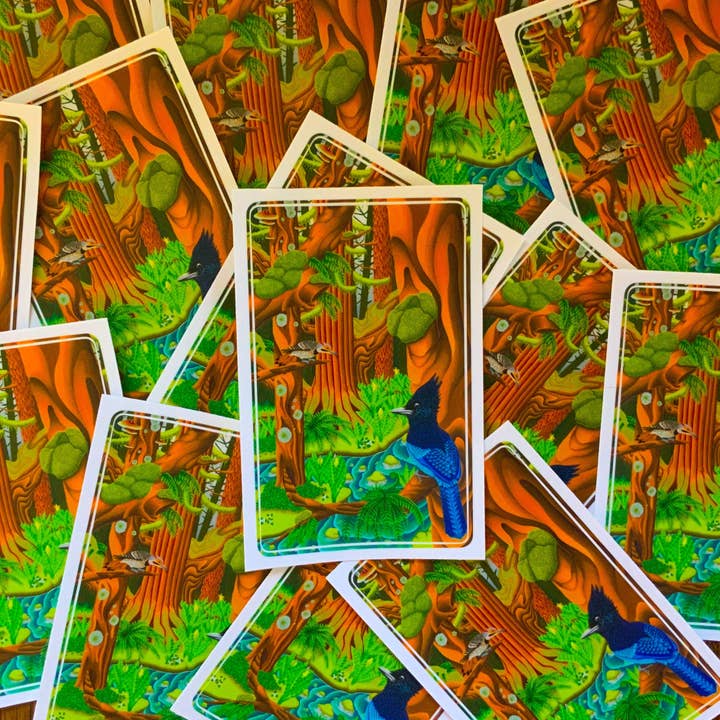 Psychedelic Lens - Wholesale Sticker - Cascadian Forest Sticker