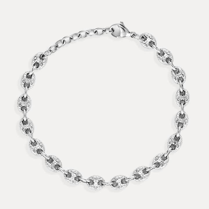 Bracciale Mariner Martellato - Argento per la vendita all'ingrosso da parte di Twistedpendant