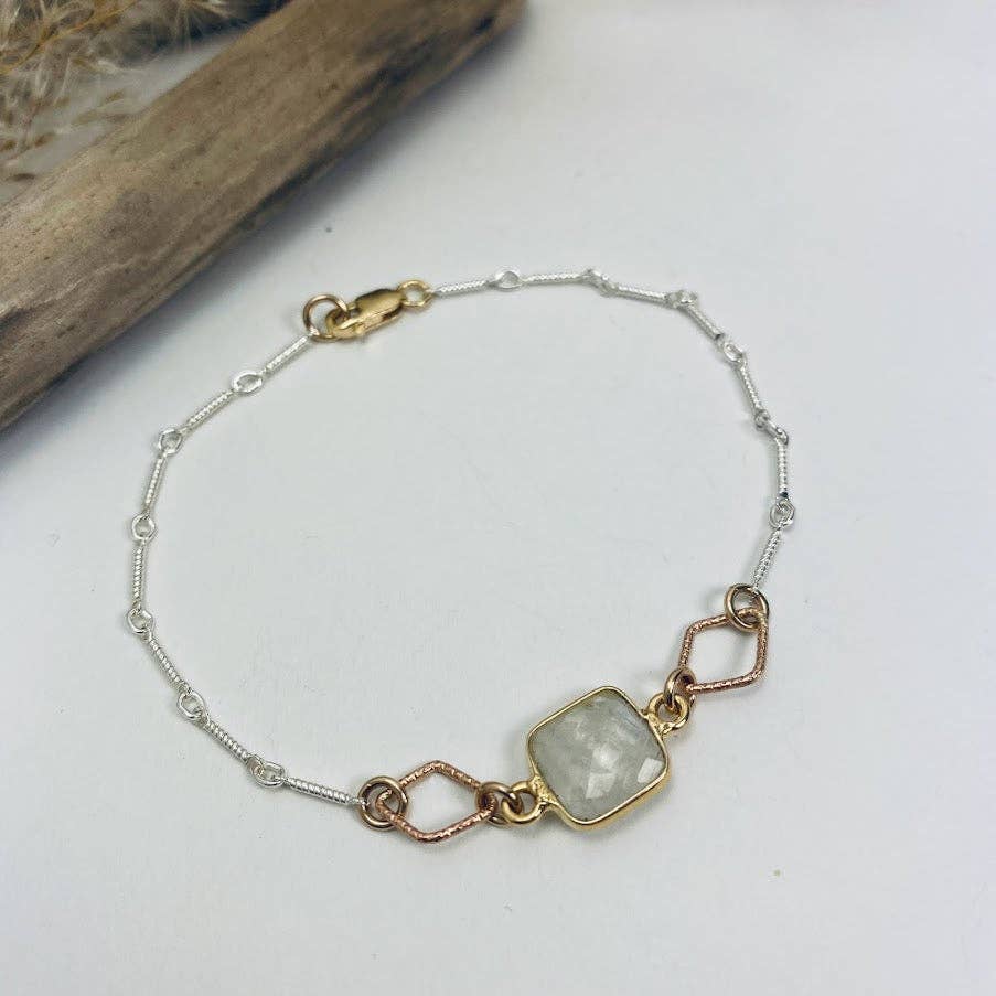 Laura J Designs - Wholesale Link & Chain Bracelet - Moonstone Links Bracelet2