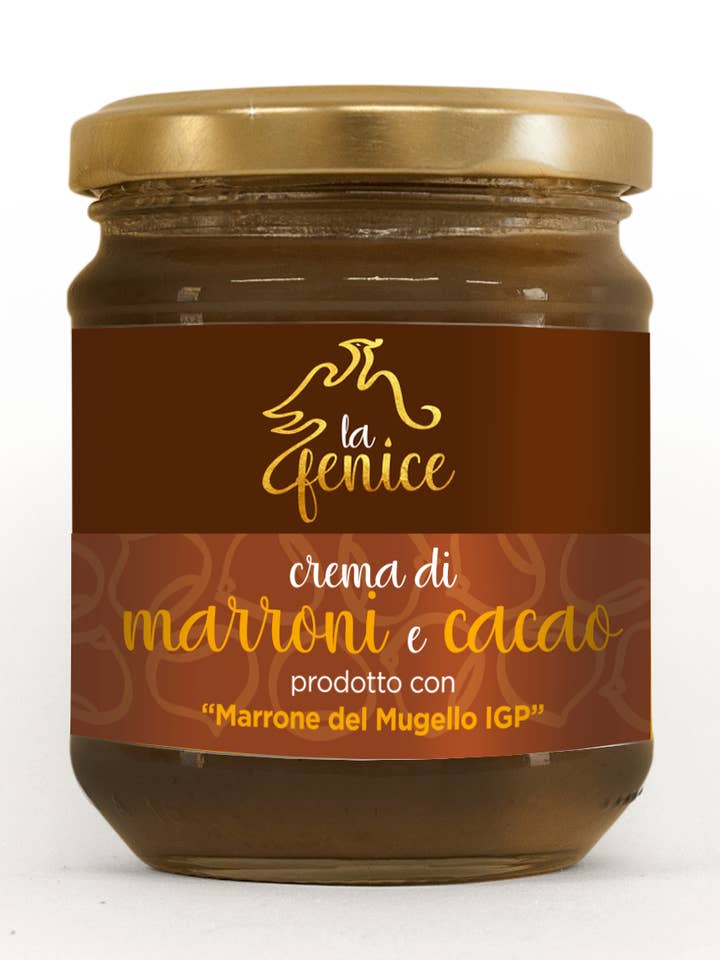 Creme de castanha e cacau, feito na Itália, vegano sem glúten por atacado de La Fenice