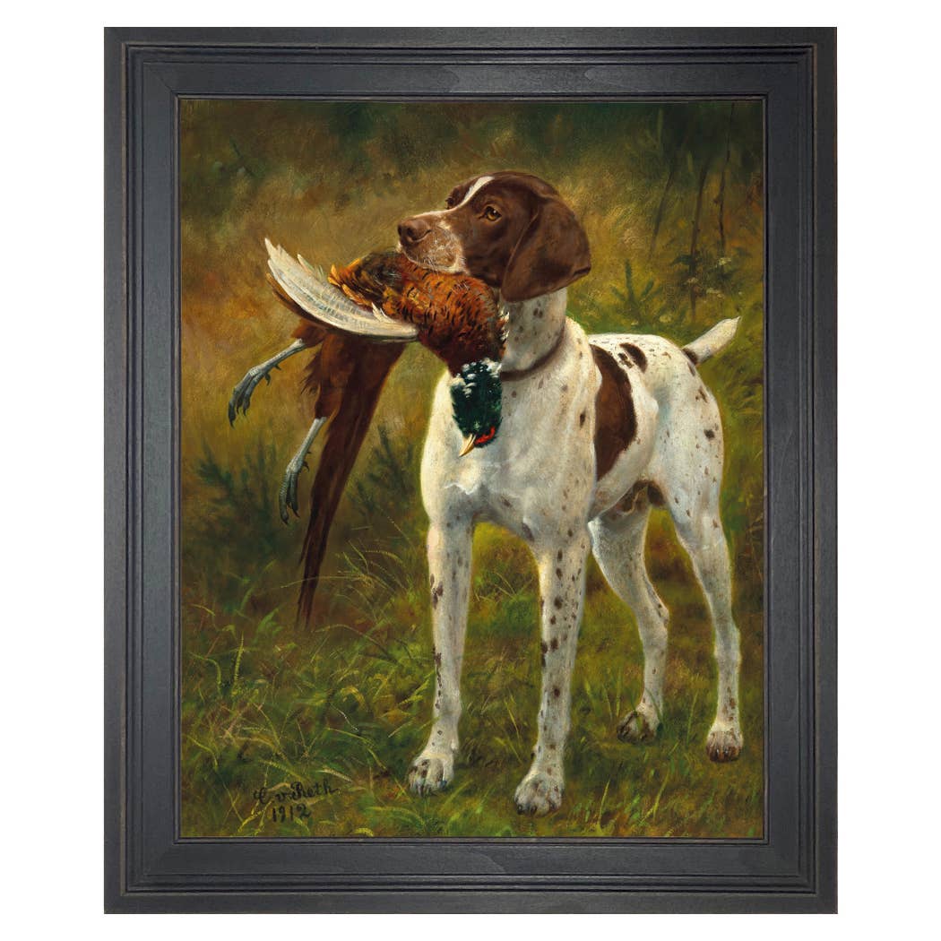 Madison Bay Co. - Historical Home Decor Reproductions – wholesale Wall decor – Kids & Baby – English Pointer with Pheasant Painting Print on Canvas4