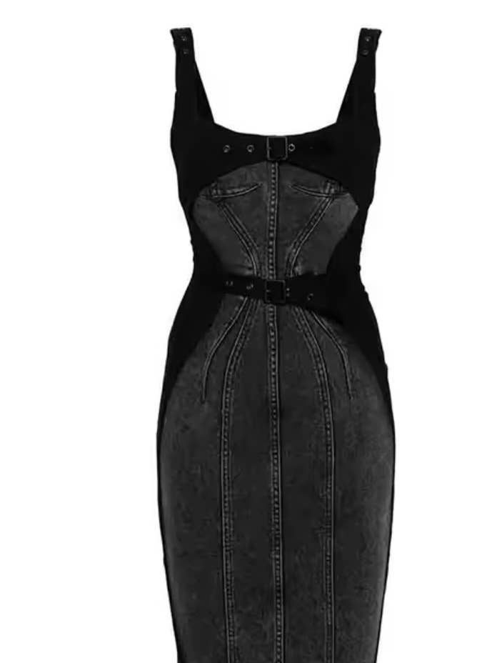 Gebreide Jurk met Rits aan de Achterkant voor wholesale door Luxe & Leather by Madonna & Co