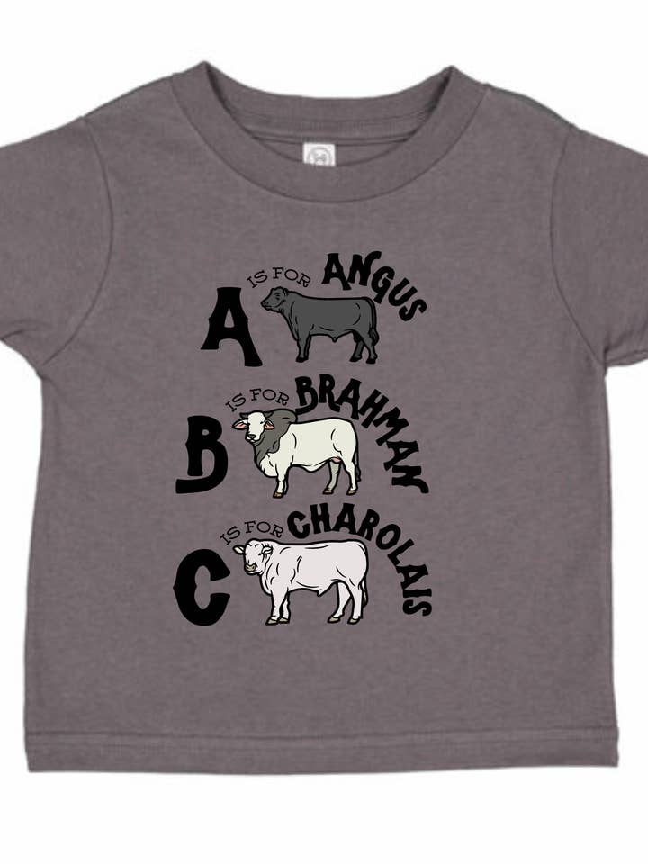 Cattle Alphabet Toddler(2 colors) for wholesale by Altar Call Ranch Co.