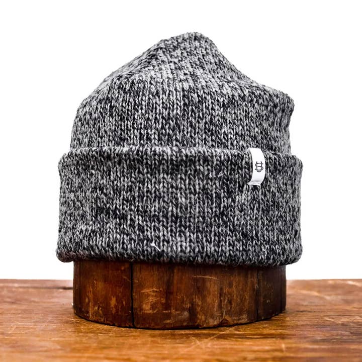 Upstate Stock - Wholesale Beanie – Unisex - Charcoal Melange Ragg Wool Beanie0