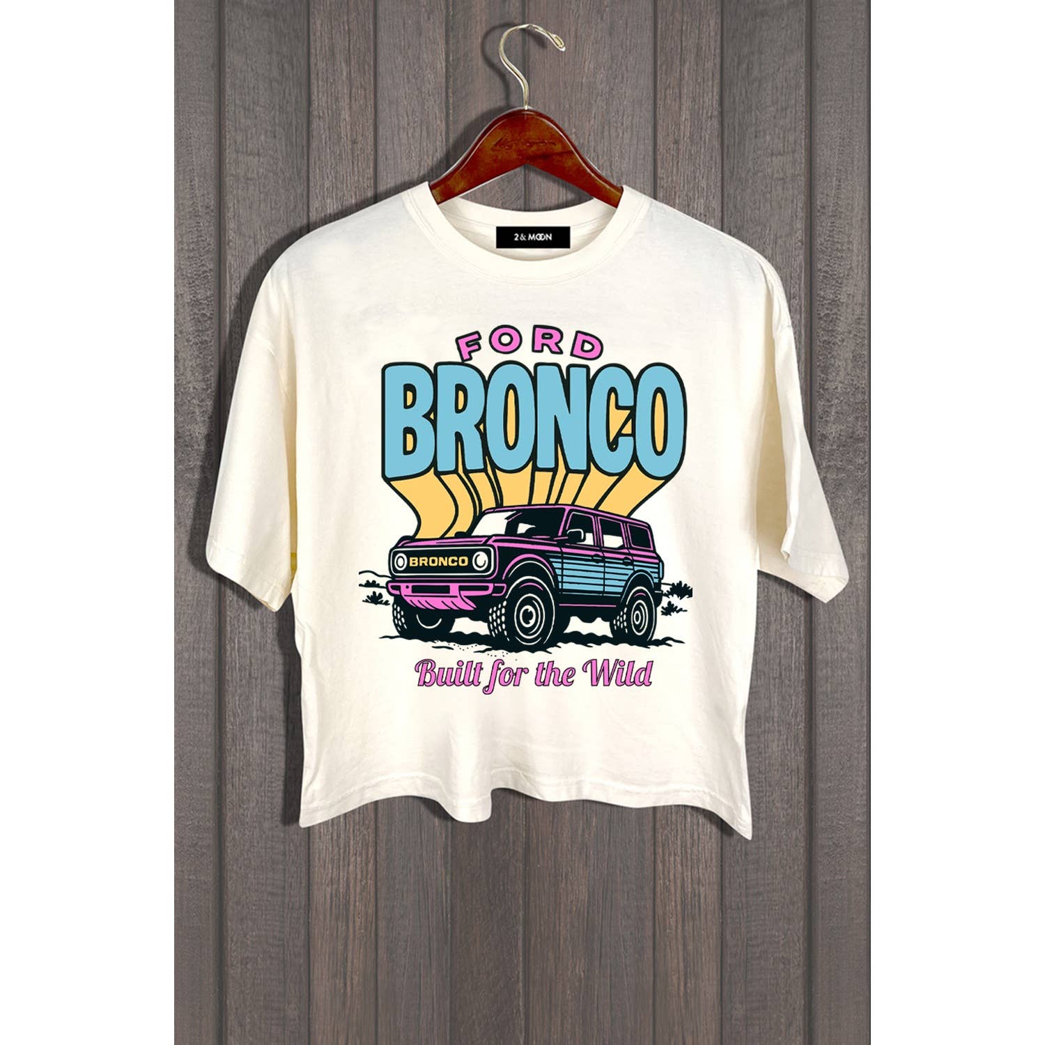 2&moon – wholesale Screen printed t-shirt – Women′s – FORD BRONCO BUILT FOR THE WILD1
