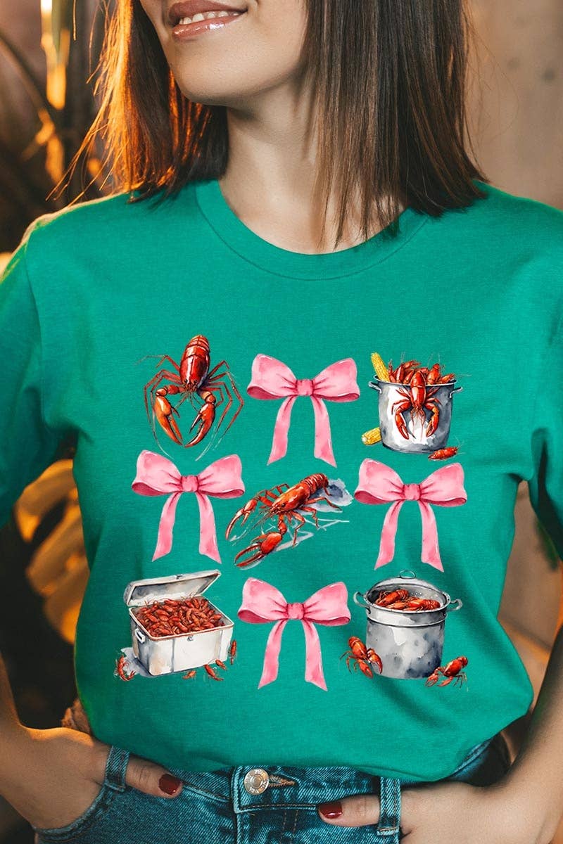 COLORBEAR – Großhandel T-Shirt (Grafikdruck) – Damen – Grafik-T-Shirt mit Flusskrebs-Coquette7