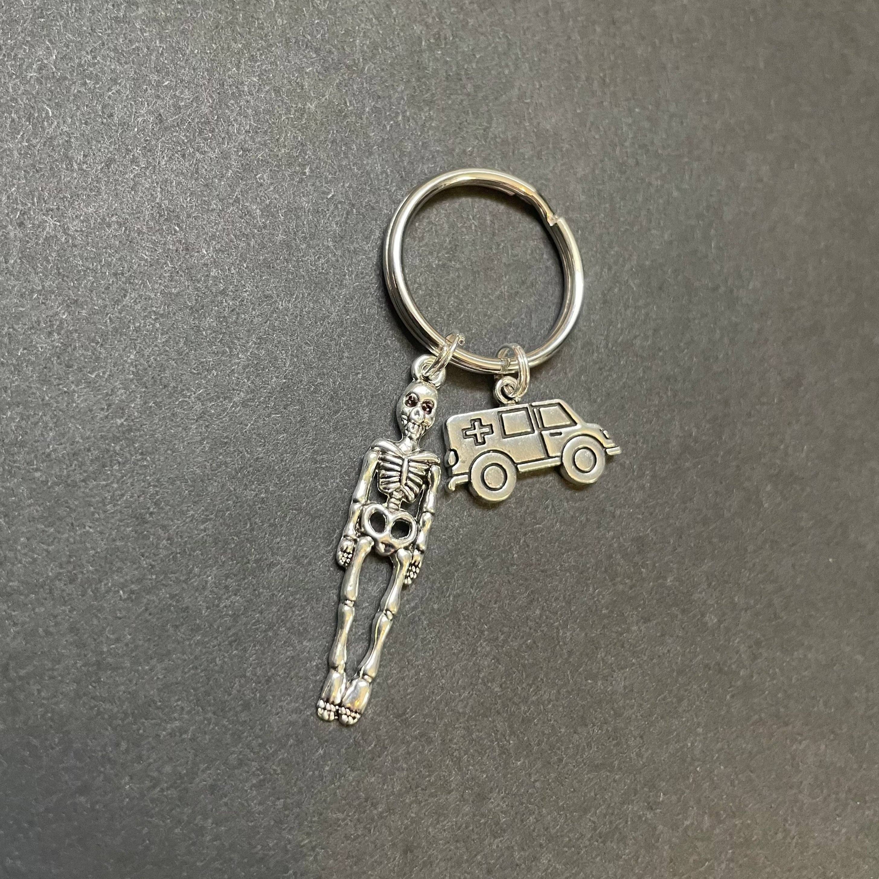Alisha Goes Crafty – wholesale Keychain – Unisex – Ambulance Charm & Skeleton Key Chain, Paramedic, EMT3