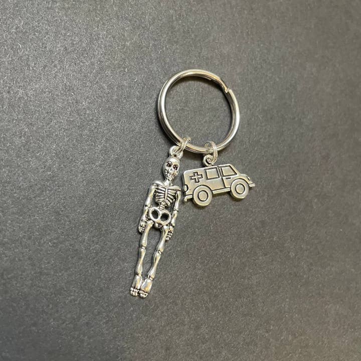 Alisha Goes Crafty – wholesale Keychain – Unisex – Ambulance Charm & Skeleton Key Chain, Paramedic, EMT3