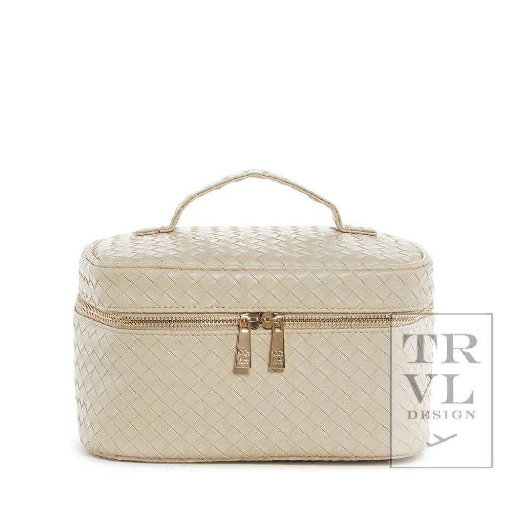 TRVL Design - Wholesale Makeup/Cosmetic Bag - Luxe Train2 - Woven Bisque0