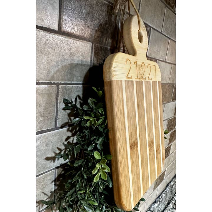 B4homemade, LLC - Wholesale Cutting Board - Customizable Zip Code Small Board1