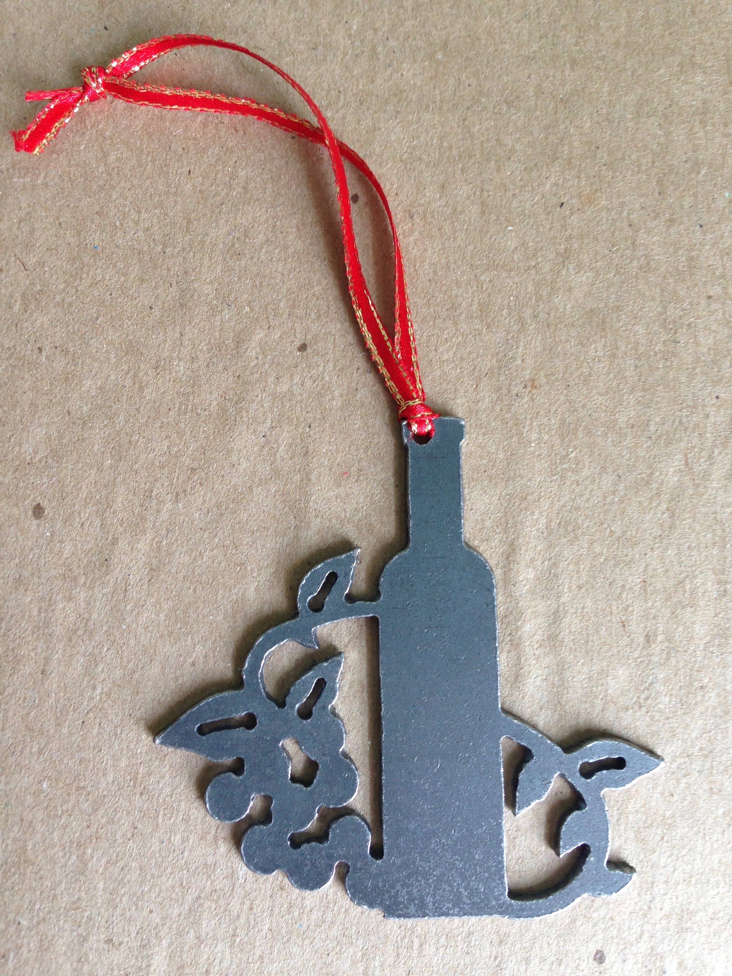 Burke Metal Work - Wholesale Ornament - Wine Bottle Ornament4