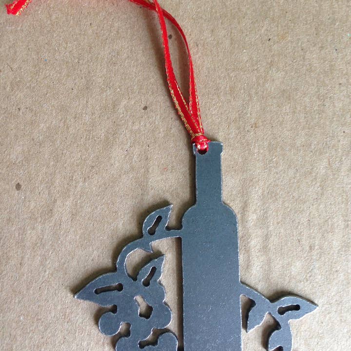 Burke Metal Work - Wholesale Ornament - Wine Bottle Ornament4