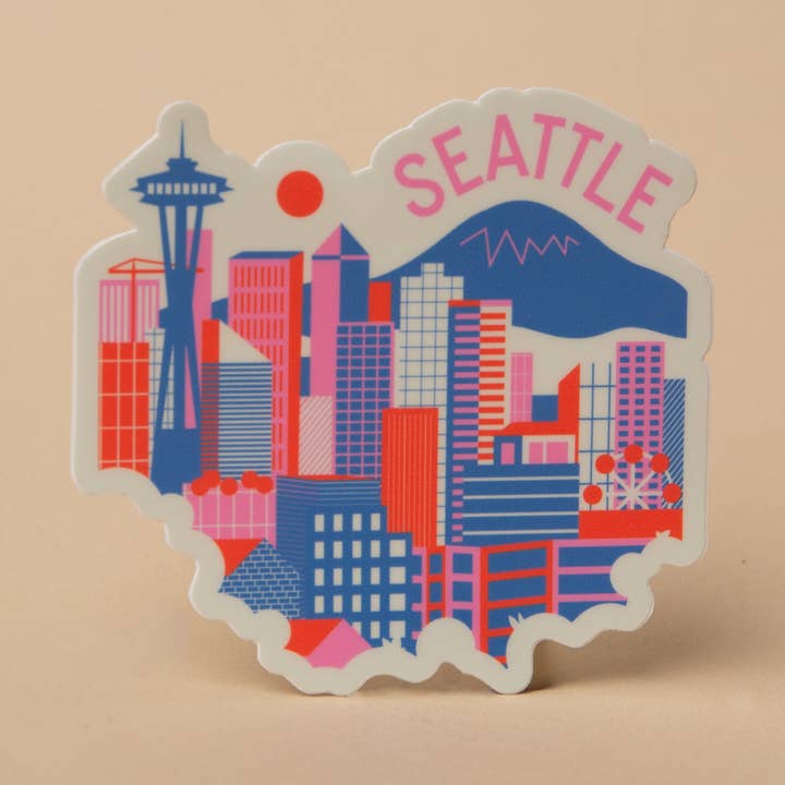 Seattle Skyline Sticker for wholesale by Tender Loving Empire