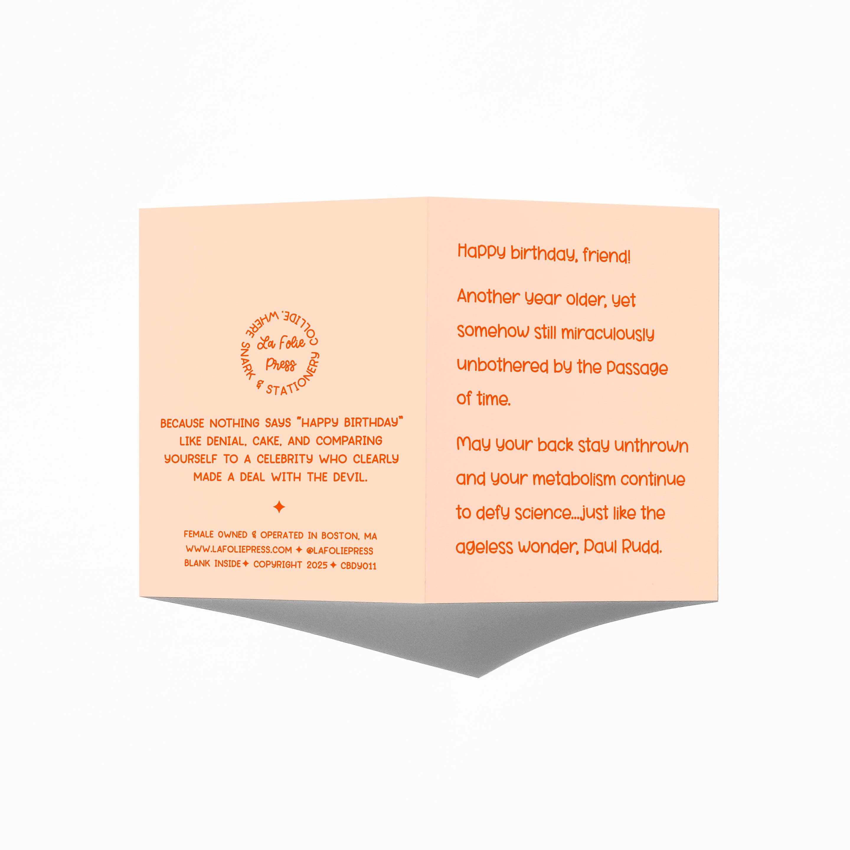 La Folie Press - Wholesale Birthday Card - Ageless Wonder Funny Pop Culture Birthday Greeting Card2