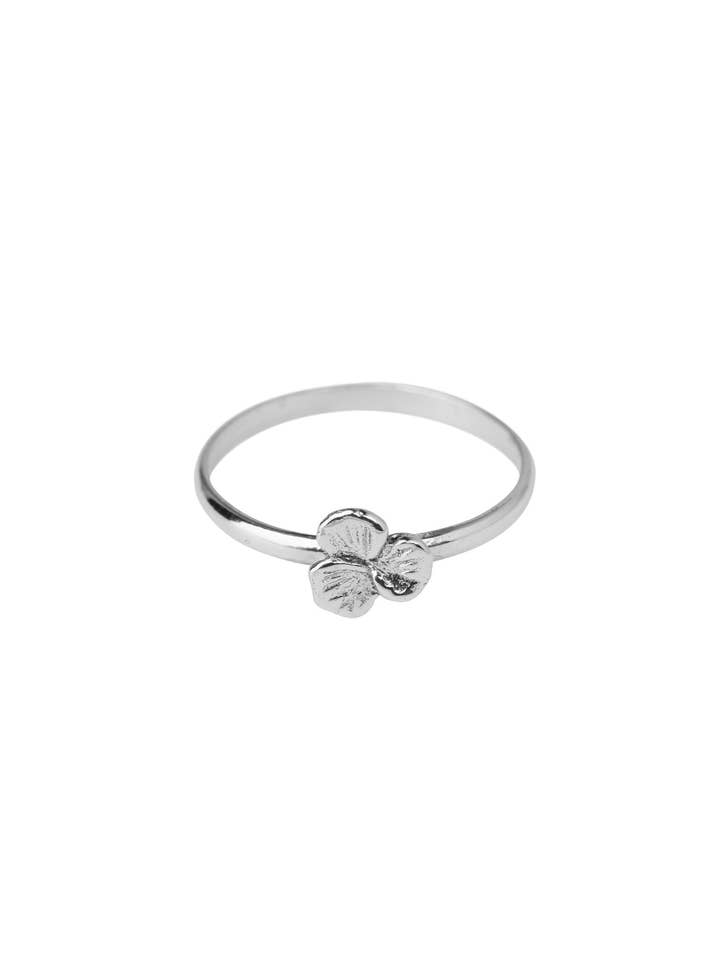 Silver clover ring voor wholesale door XZOTA