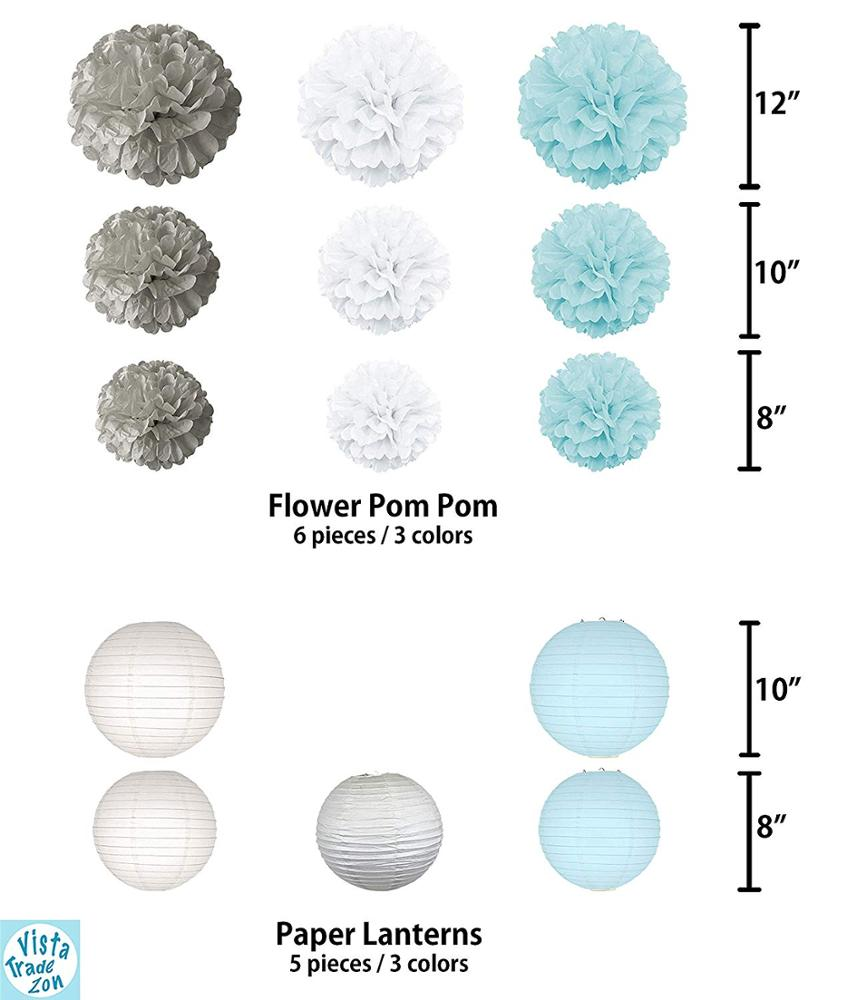 Your Party Box - Vente Décalcomanie – décorations de fête - Pompons en papier//Fleurs en papier//Décorations de fête4