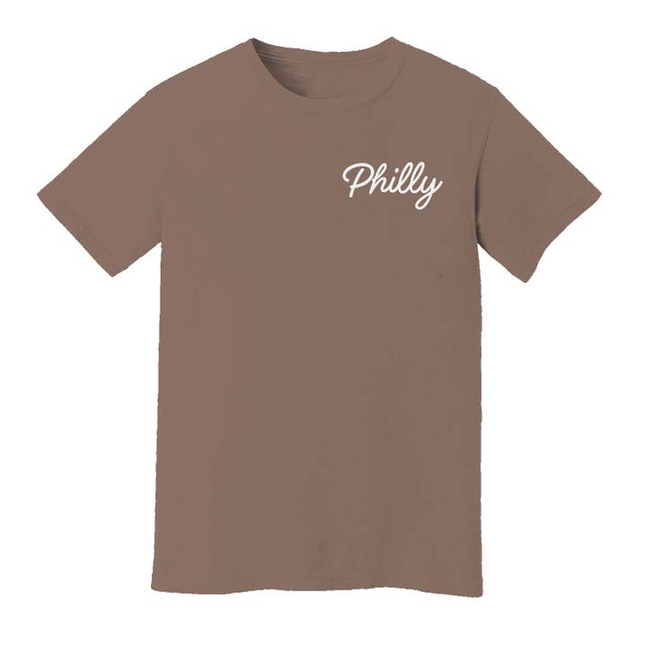 Philly Cursive Washed Tee for wholesale by Frankie Jean