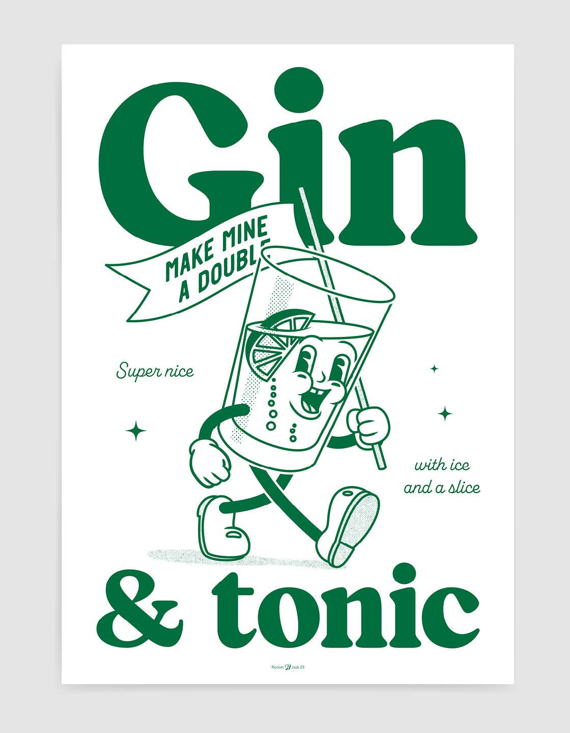 Rocket Jack – wholesale Art print – Gin and tonic2