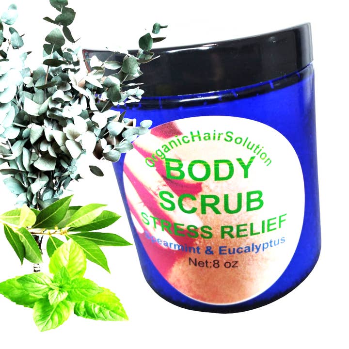 BODY SCRUB-Stress Relief & Skin Exfoliating with Eucalyptus & Spearmint for wholesale by Organic Hair Solution