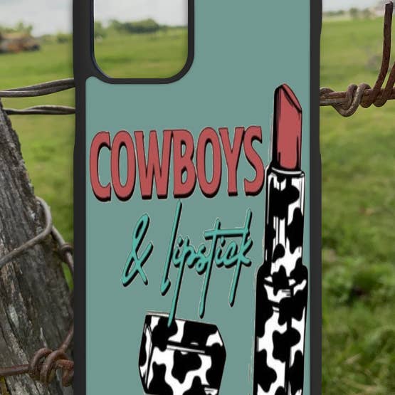Coque pour iPhone Cowboys & Lipstick pour la vente par Texas Petunias Boutique