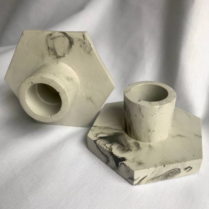 Pair of Taper Candleholders for wholesale by Lithos Alight