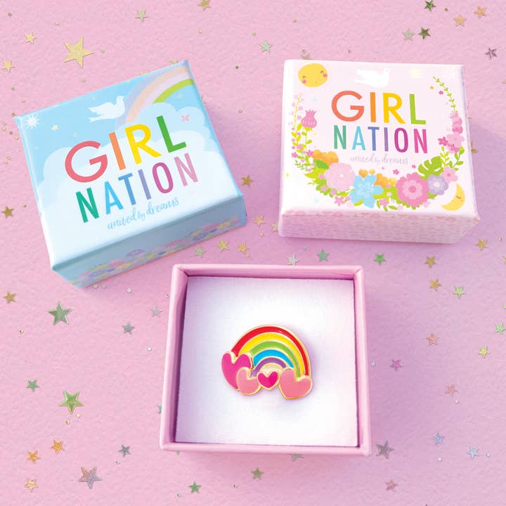 Regnbue Kærlighed Justerbar Ring med Gaveæske for engroshandel hos Girl Nation