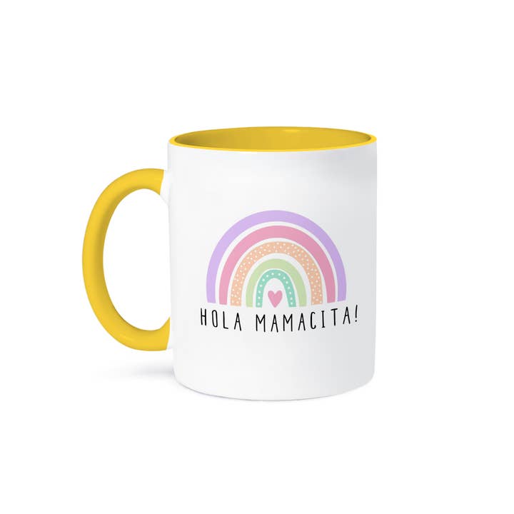 3dRose - Wholesale Coffee Mug - 3dRose, Hola Mamacita Spanish - Pastel Rainbow en Espanol Mexican nickname, Mug
