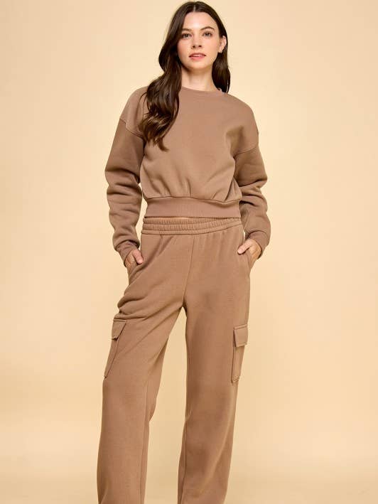 FT263 FPC61 ENSEMBLE DE SWEATSHIRTS EN MOLLETON FRENCH TERRY & ENSEMBLES CARGO pour la vente par MIO WHOLESALE