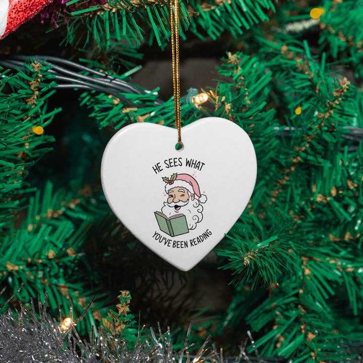 Embrova - Wholesale Ornament - He Sees Whay You Have Been Reading Ornament,Cute Funny Decor3