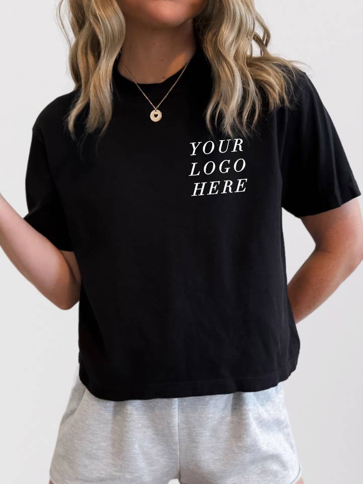 Custom LOGO Comfort Colors Cropped Tee and other Purchase Wholesale custom t shirts. Free Returns & Net 60 Terms on Faire trending on Faire.