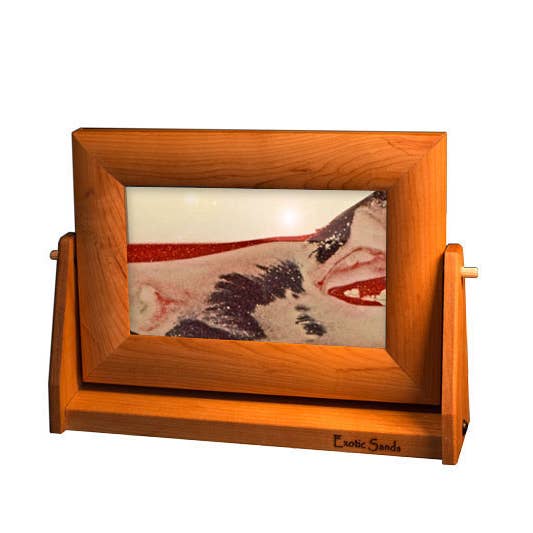 Exotic Sands, Inc. - Wholesale Decorative Tabletop Object - Cherry Wood (Fall Decor) Moving Sand Art Pictures14