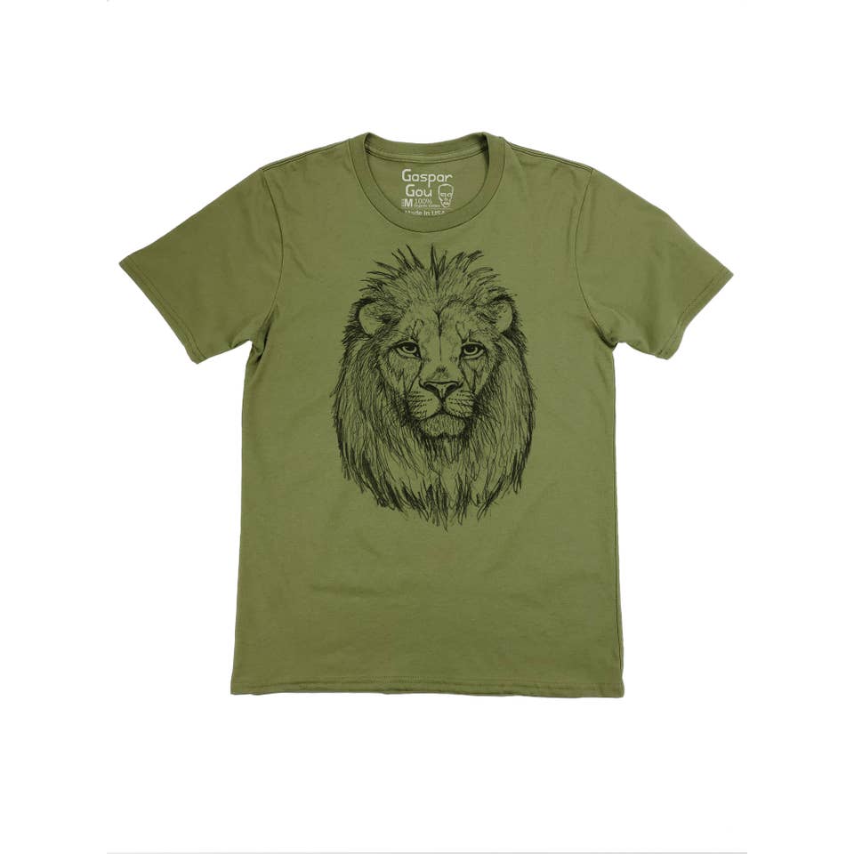 Lion Upshaw Organic Cotton Tee for wholesale by Gaspar Gou