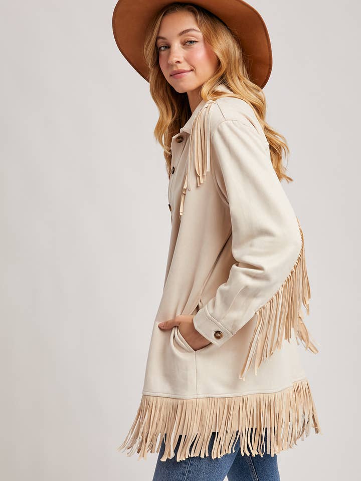 Bluivy - Wholesale Jacket - Women's - VEGAN SUEDE FRINGED JACKET15