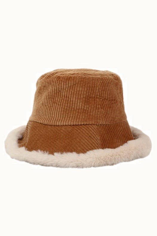 Olive & Pique - Wholesale Bucket Hat - Women's - Sherpa Lined Ribbed Bucket Hat0