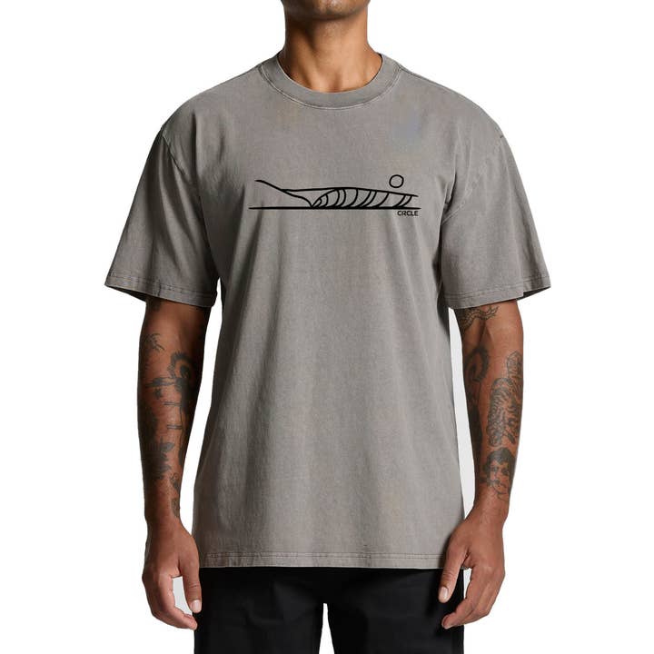 Wave heavy fade tee for wholesale by Circle Surf Co