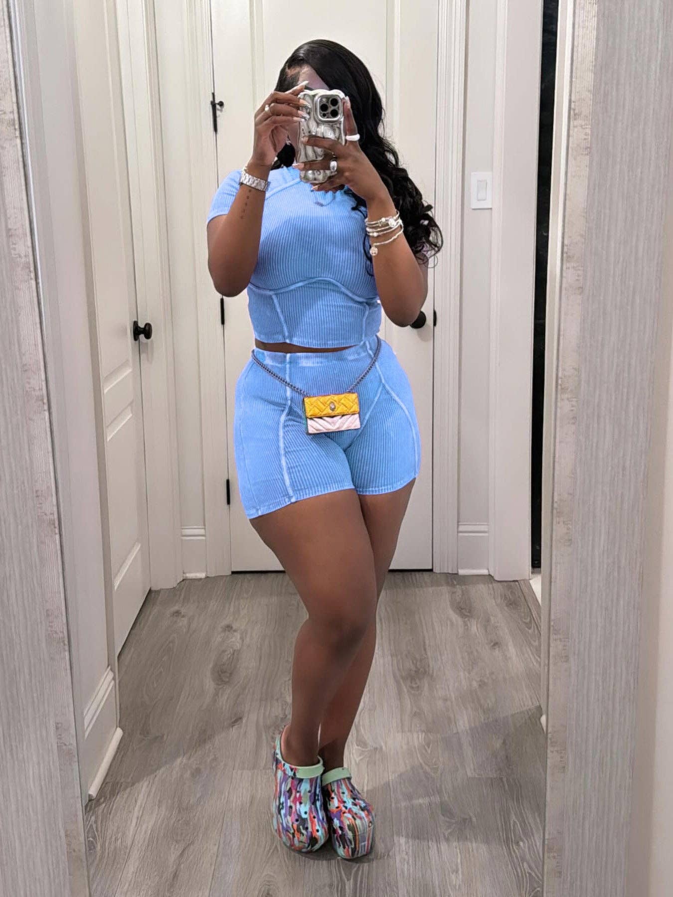 MB Fashion Wholesale - Wholesale Top & Short Set (NOT Loungewear) - Women's - MB FASHION WASHED RIBBED HIGH QUALITY SHORTS 2 PCS SET 4020LY10