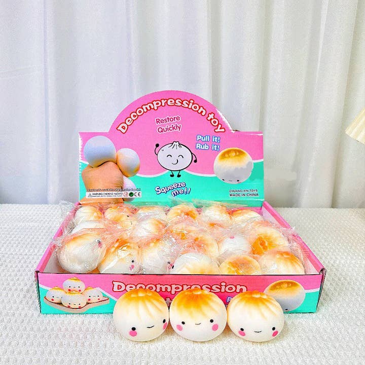 Squishy Dumpling Bao Bun Fidget Toy-24unit for wholesale by Little Trendy