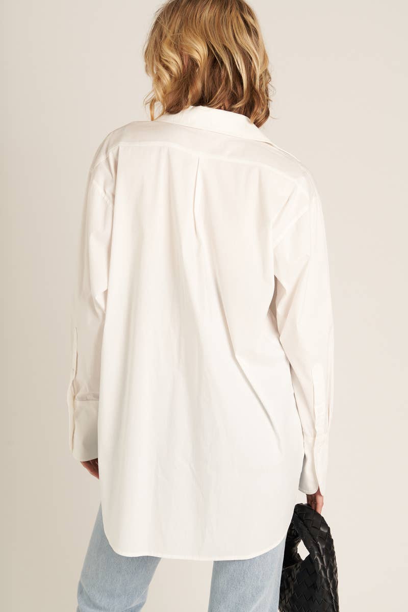 En Crème - Wholesale Button Down Shirt - Women's - Long Sleeve Oversize Button Down Shirt13