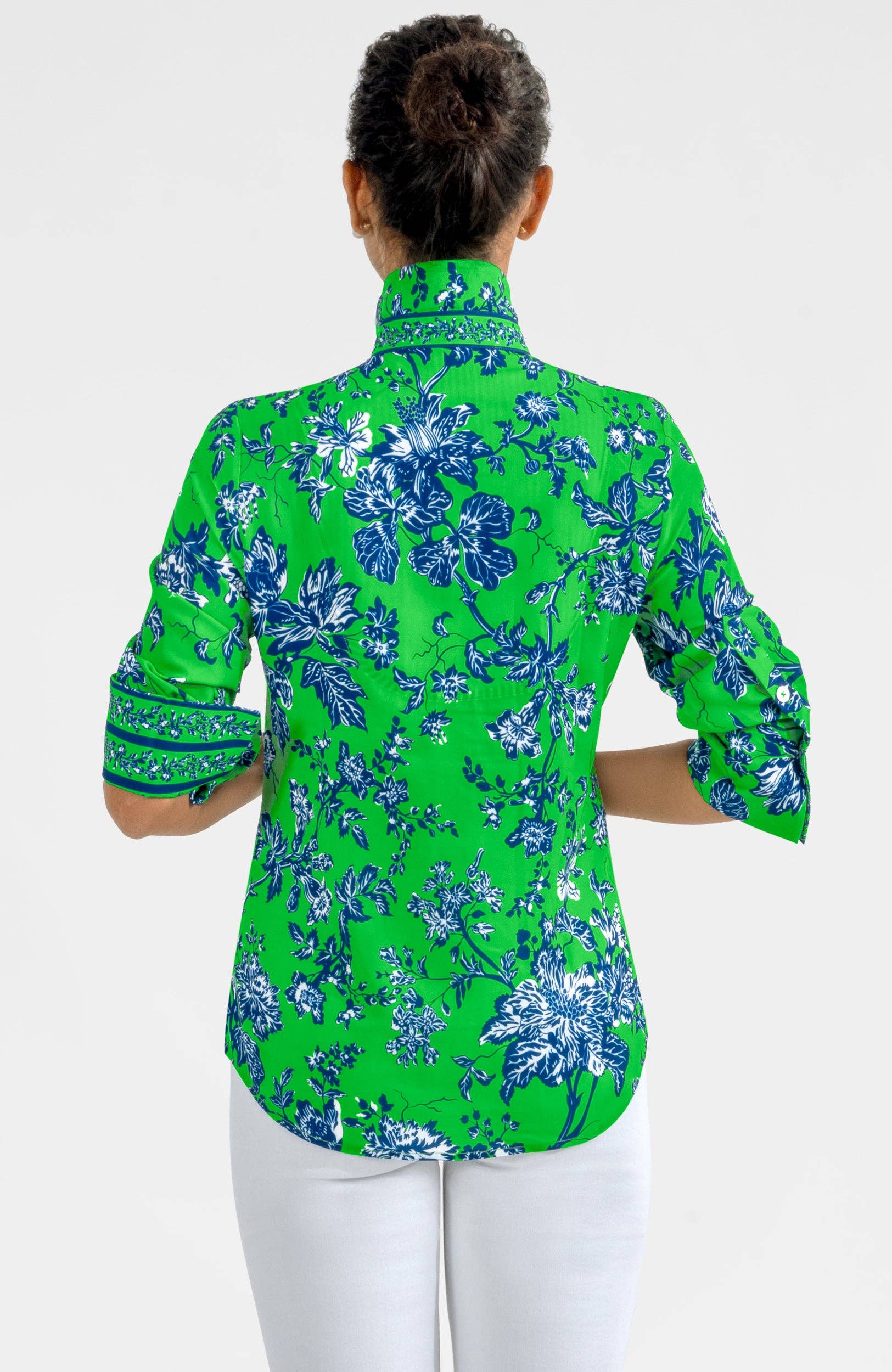 Gretchen Scott LLC - Wholesale Button Down Shirt - Women's - Boyfriend Shirt - English Garden8