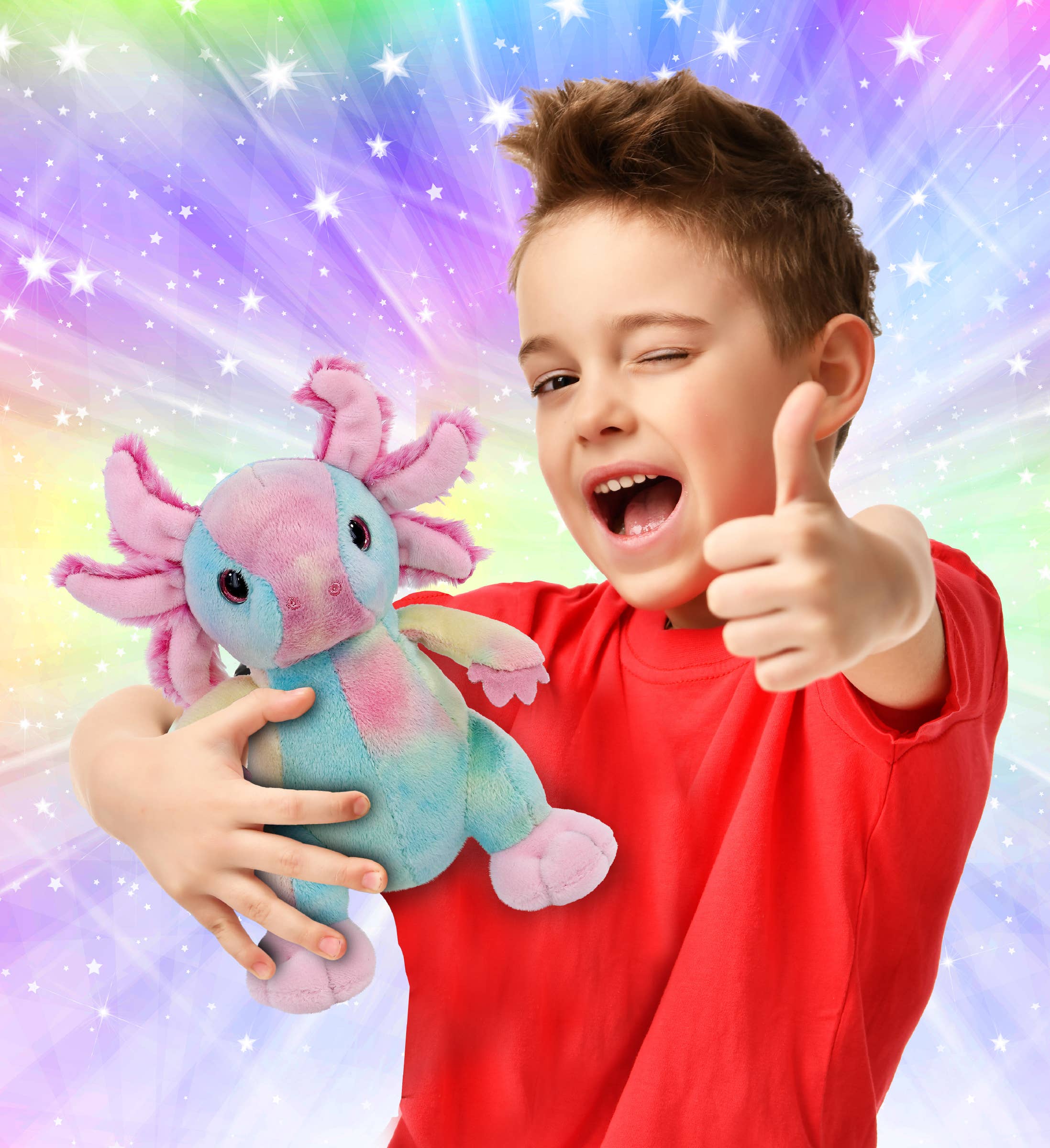 Cota Global - Wholesale Knuffels - Kinderen en baby - Grote Oog 6" Knuffel - Staande Axolotl1