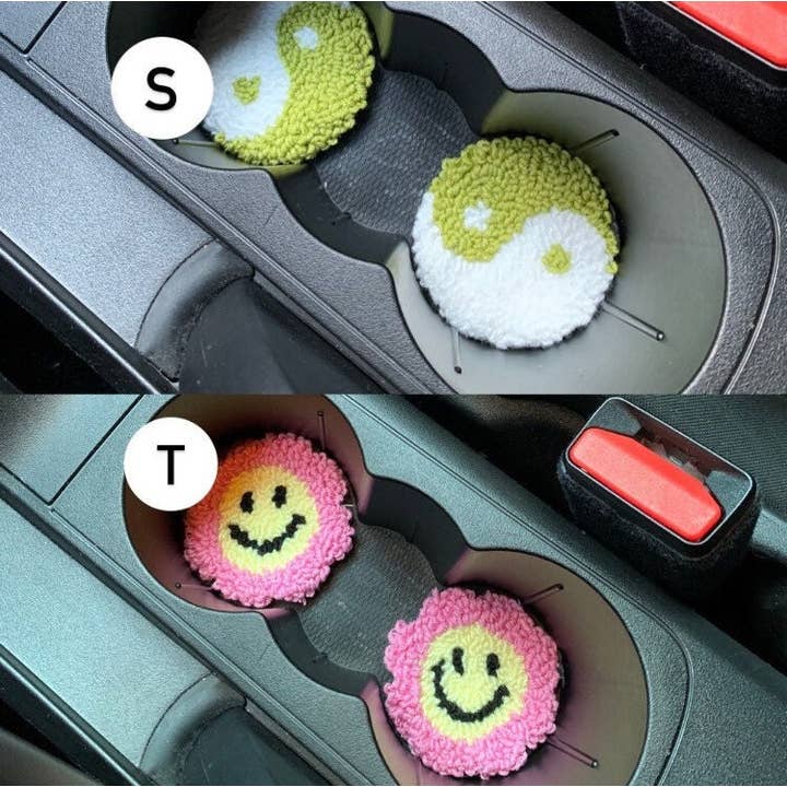MUUDLAND - Venta al por mayor Posavasos para coche - Mujer - Juego de 2 posavasos para coche, decoración personalizada para coche, coche nuevo