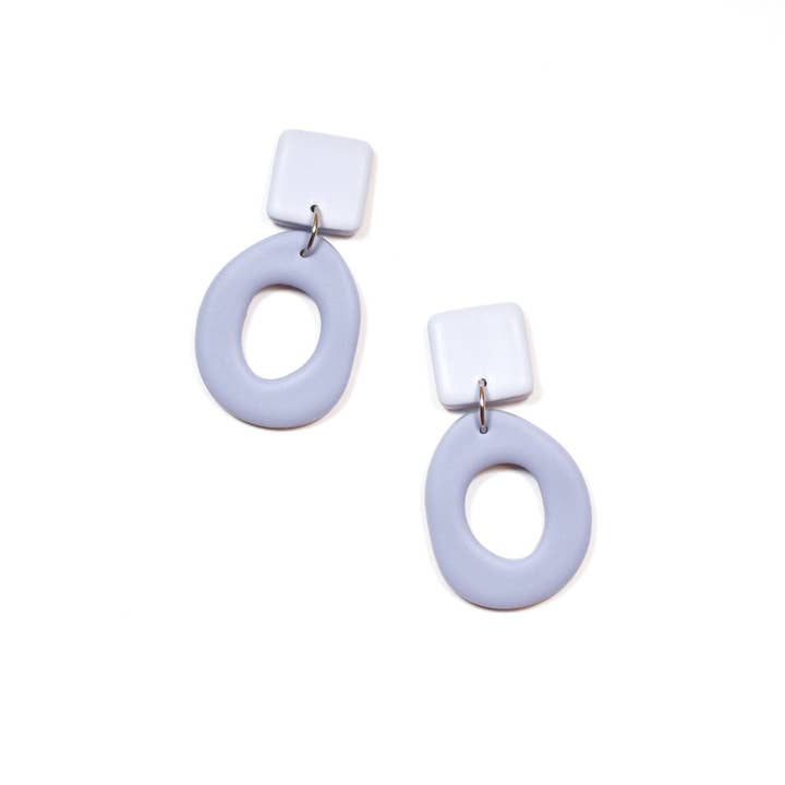 Camille Hay Jewelry - Wholesale Dangle Earrings - Organic Square Hoop Dangles
