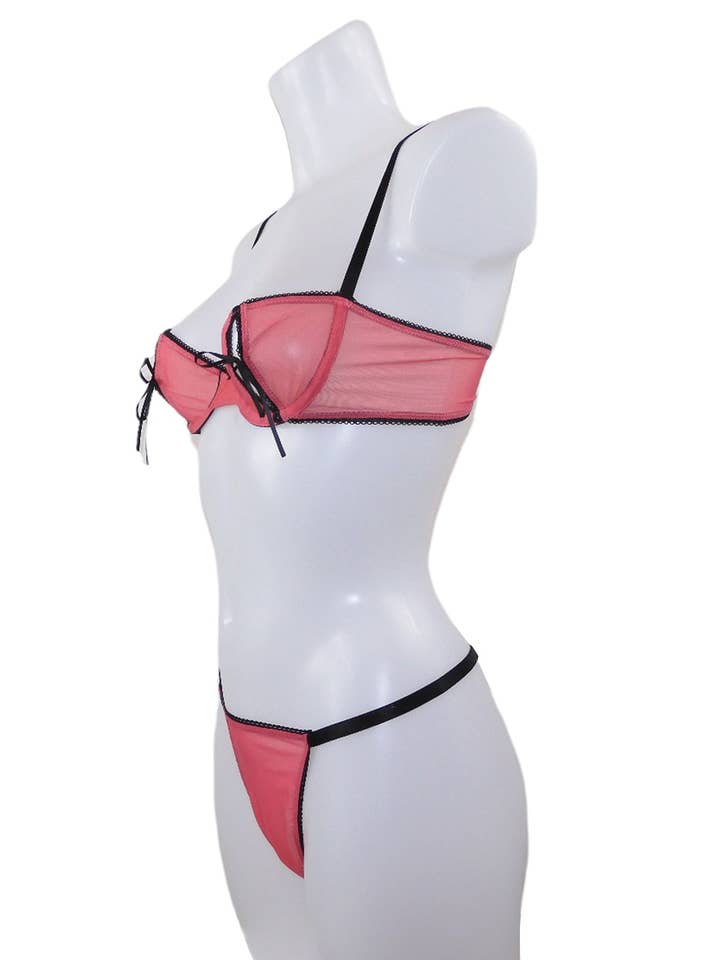 fishbelly - Wholesale Underwear - Women's - Ravena Naughty Red - thong briefs crotchless