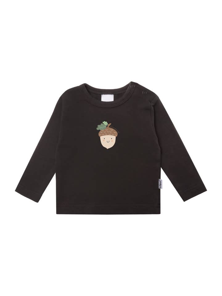 Liliput - Wholesale T-Shirt - Kids - 2-pack of long-sleeve shirts in reed and anthracite with "Nut" print3