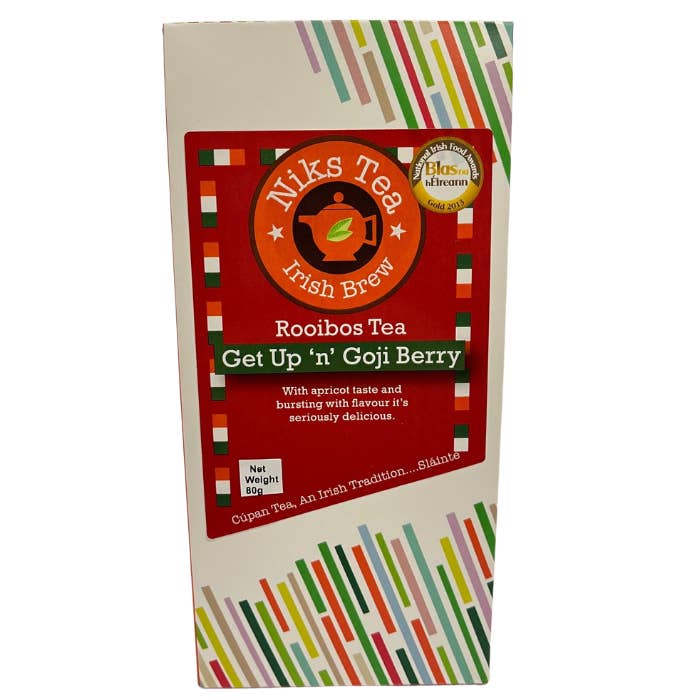 Get Up & Goji Berry Rooibos Tea for wholesale by Nikās Tea