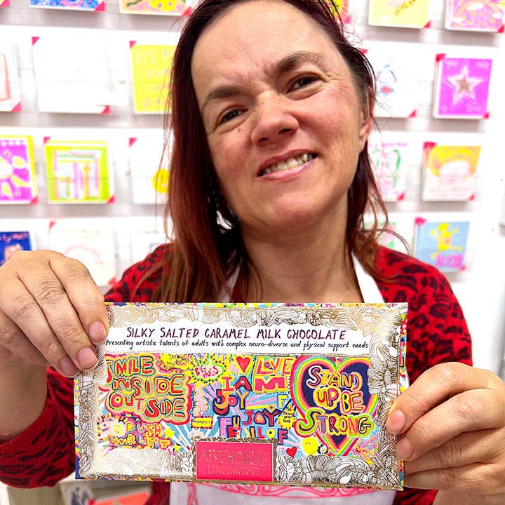 ARTHOUSE Unlimited - Wholesale Chocolate - Full of Joy, Silky Milk Salted Caramel Chocolate Bar1