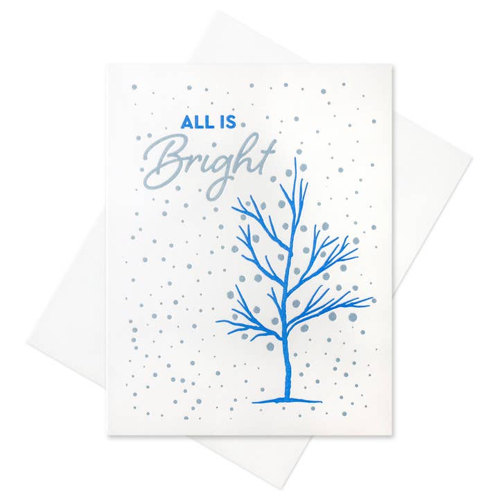 Set van 5 All Is Bright kaarten voor wholesale door Inkwell Originals