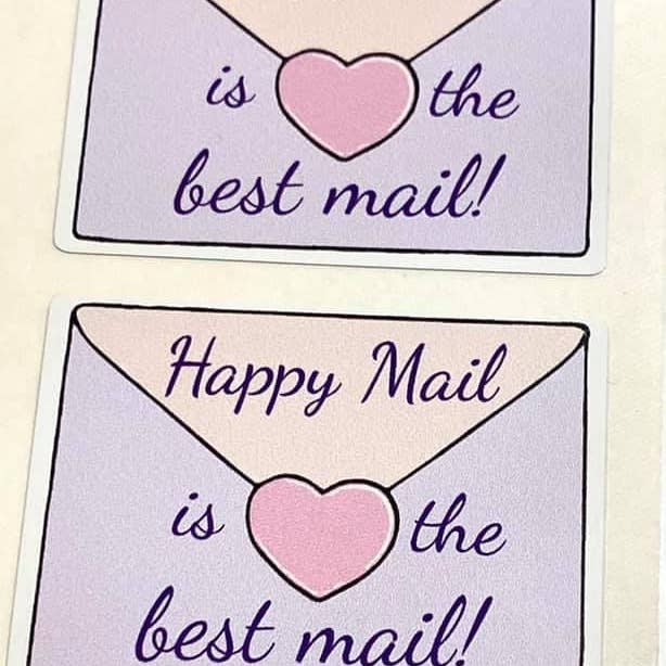Stickers "Happy Mail" (50) for wholesale by KL Design Works
